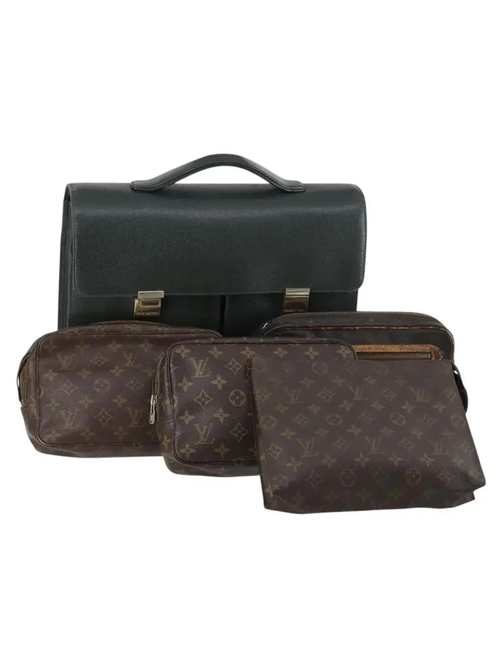 Louis Vuitton Taiga Bag 5Set Green Lv #344452L60B